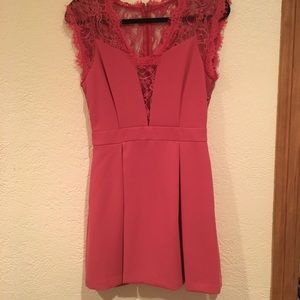 BCBG dark coral dress